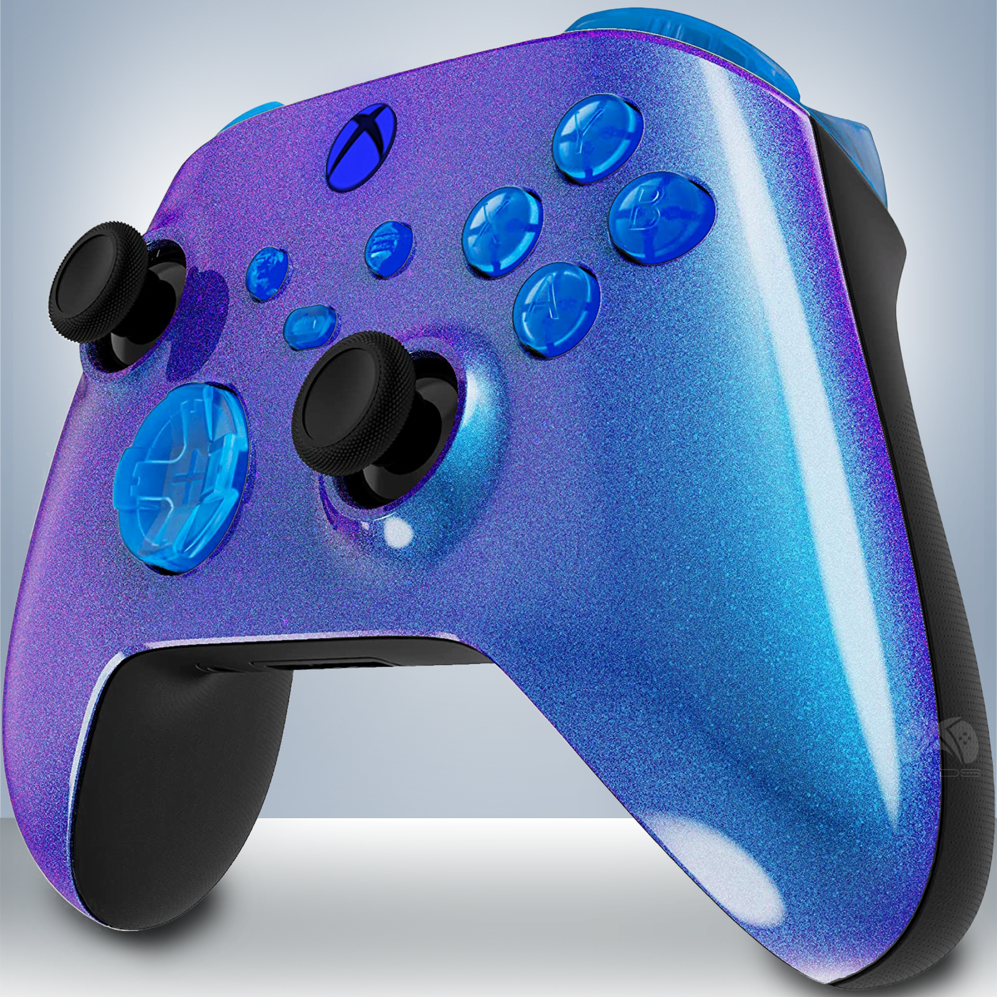 blue azure tran looking left