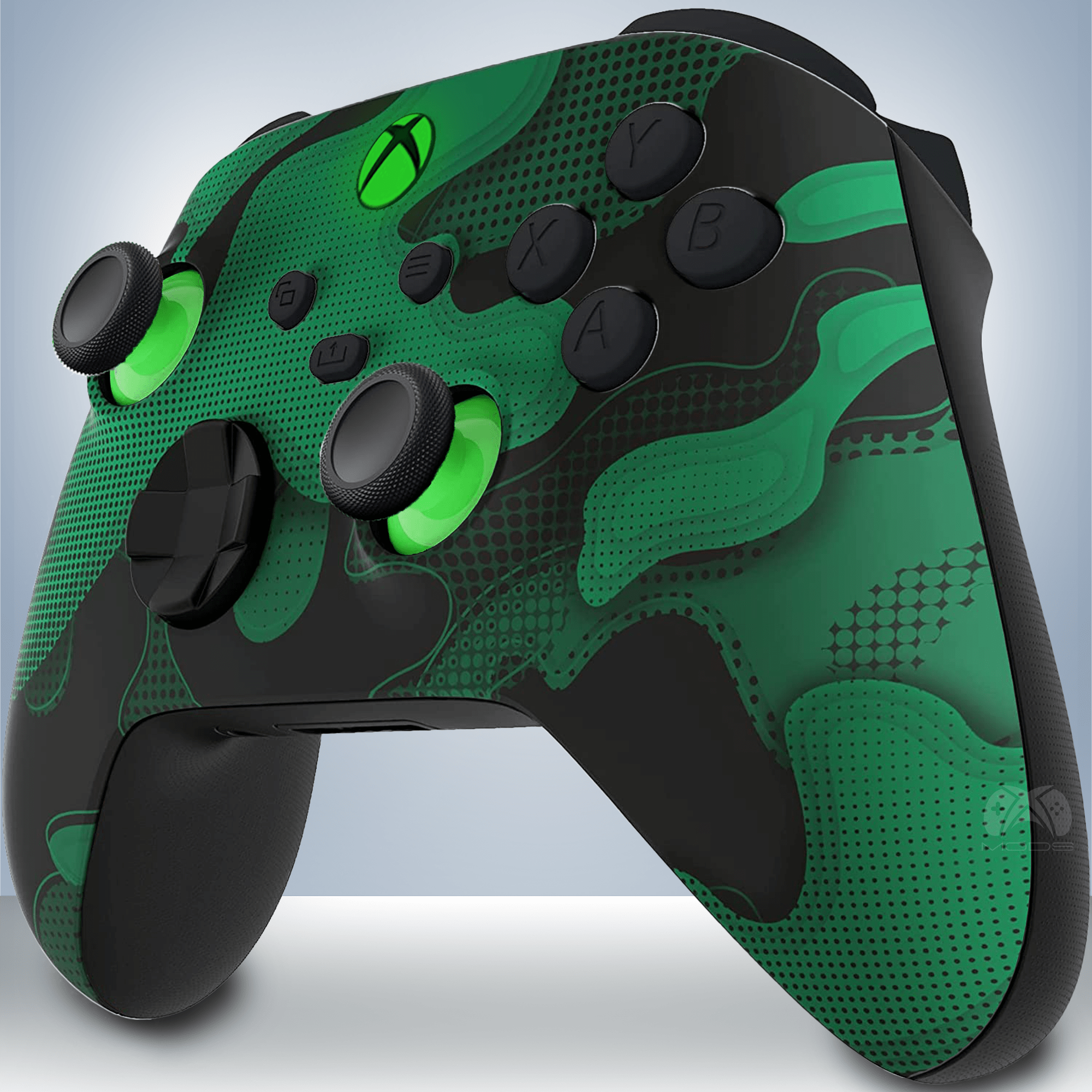 XBOX SERIES RAPID FIRE CONTROLLER CAMO GREEN BLACKOUT CHAOS ANTI