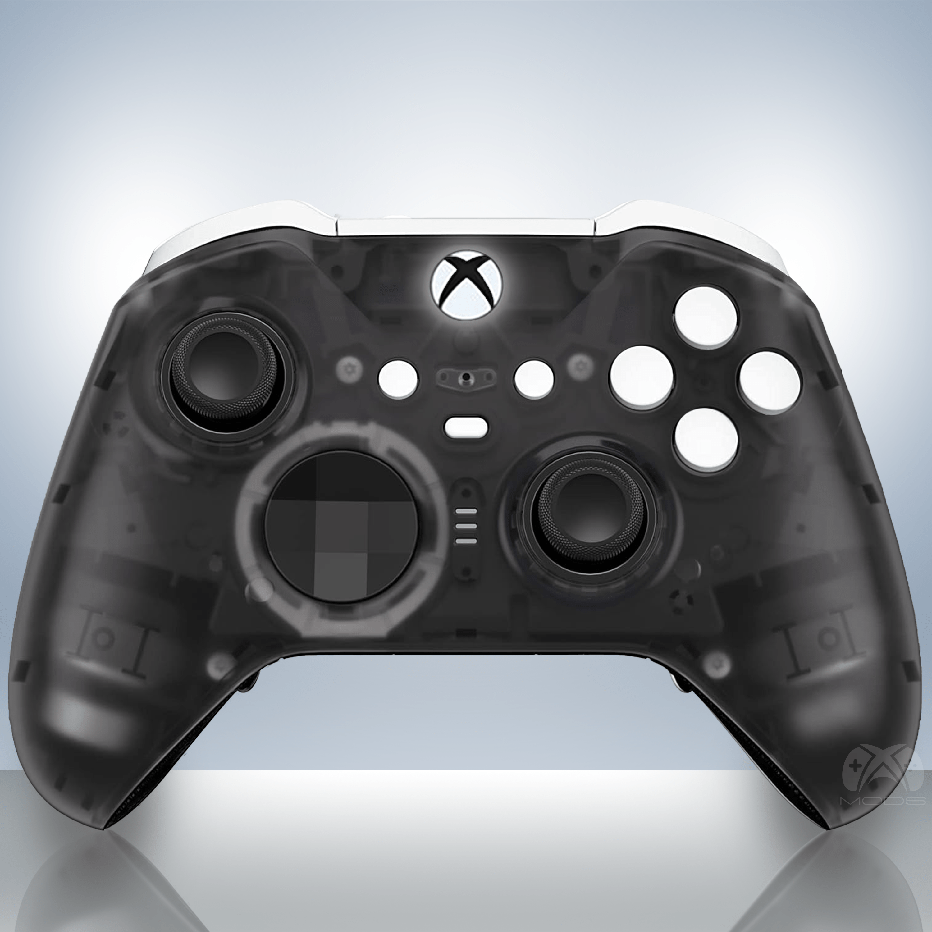 Elite 2 clear black with white